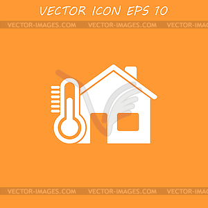 Home icon. Flat design style - vector clipart