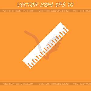 Ruler Icon. Flat design style. EPS - vector image