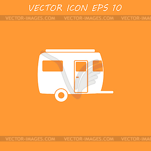 Camping trailer icon - vector image