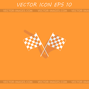 Racing flag icon - vector clipart