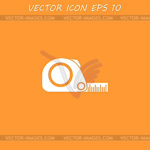 Tape measure icon. Roulette construction simbol - vector image