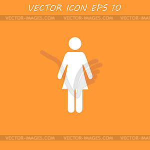 Woman - icon - vector image