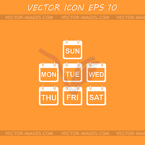 Flat calendar icon - vector image