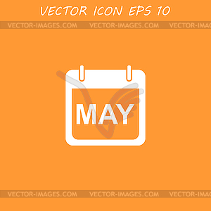 Simple Calendar. Modern design flat style icon - vector image