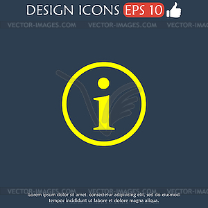 Info icon - vector clip art