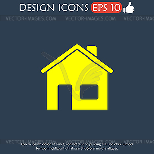 Home icon. Flat design style - stock vector clipart