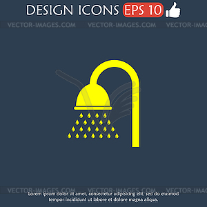 Shower icon. Flat design style - vector clipart