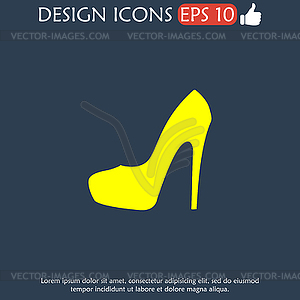 Woman shoes icon - royalty-free vector image