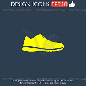Shoe icon. Eps 10 - vector clip art
