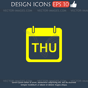 Days of week. Modern design flat style icon - vector clip art