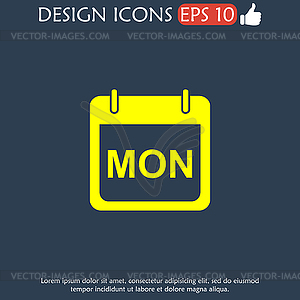 Days of week. Modern design flat style icon - vector clipart