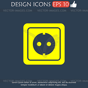 Power socket icon - vector clip art