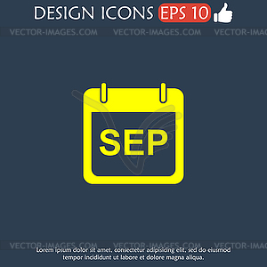 Simple Calendar. Modern design flat style icon - vector image