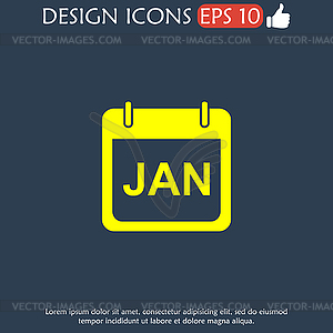 Simple Calendar. Modern design flat style icon - vector image