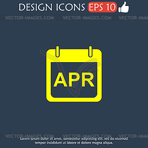 Simple Calendar. Modern design flat style icon - vector image