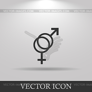 Male and female sex symbol - - vector EPS clipart