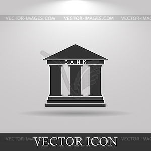 Bank icon. Modern design flat style icon - vector clip art