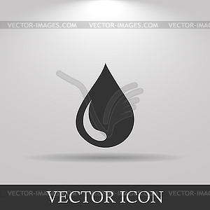 Water icon, . Flat design style - vector image