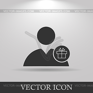 User icon present - vector image