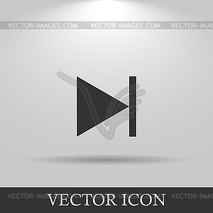 Glossy multimedia icon next track - vector image