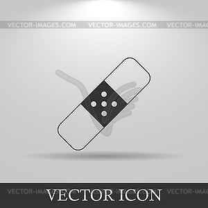 Plaster icon. Flat design style - vector image