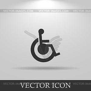 Cripple Flat Simple Icon - stock vector clipart