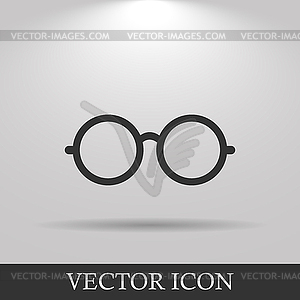 Glasses icon. Flat design style - vector image