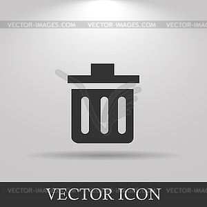 Trash can icon - vector clip art