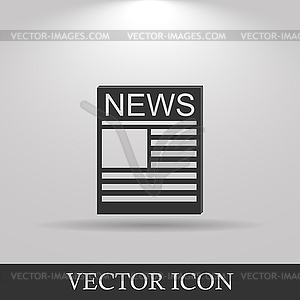 Flat icon of news - vector image