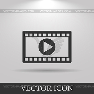 Video icon. Flat design style. EPS 10 - vector clip art