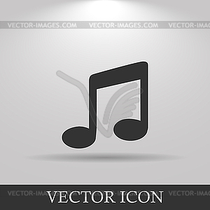 Music Flat Simple Icon,  - vector clipart