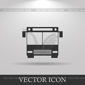 Bus icon. Flat design style - vector image