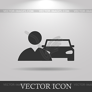 Car icon. Flat design style - vector image