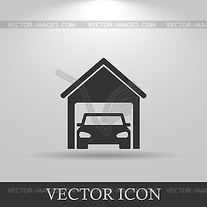Car garage . Flat design style - vector EPS clipart