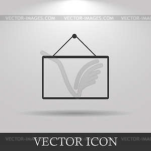 Mathematical board icon - stock vector clipart