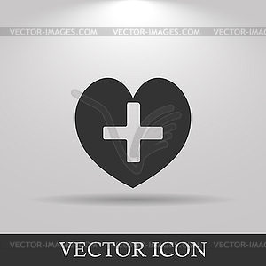 Heart Icon Flat design style - vector clip art