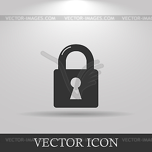 Lock icon. Flat design style - vector image