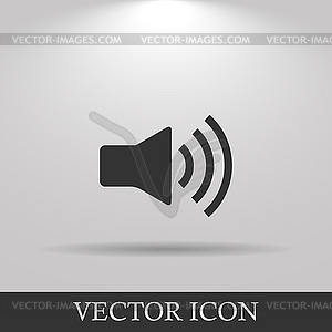 Speaker icon. Flat design style - stock vector clipart