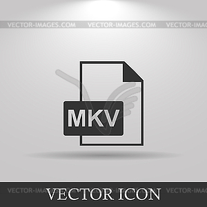 Значок MKV файл - иллюстрация в векторном формате