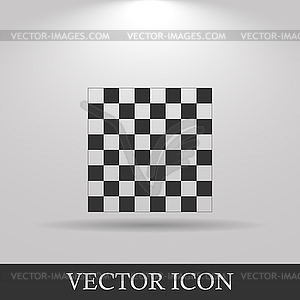 Wooden chess board. flat view of top - vector clipart / vector image