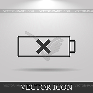 Battery icon. Flat design style - vector image