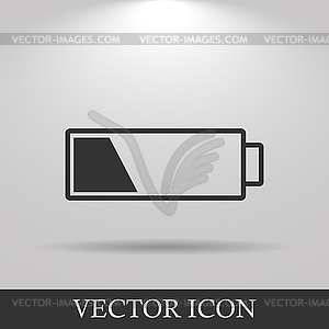 Battery icon. Flat design style - vector EPS clipart