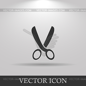 Scissors icon, . Flat design style - vector clipart