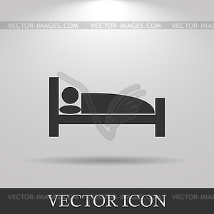 Sleeping symbol. Flat design style - vector image