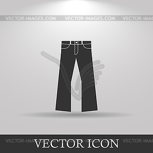 Pants icon. Flat design style - vector clipart