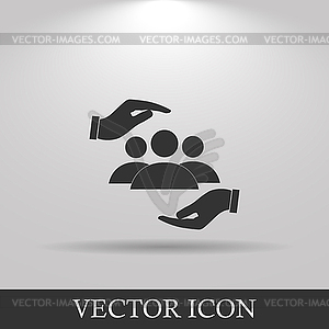 Business man icon - vector clip art