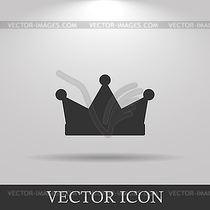 Crown icon. Flat design style - vector image