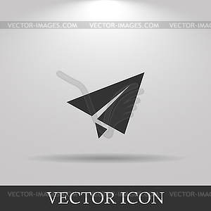 Paper airplane icon - vector clip art