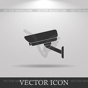 Silhouette of surveillance cameras - vector image