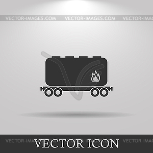 Railroad tank icon - vector clipart